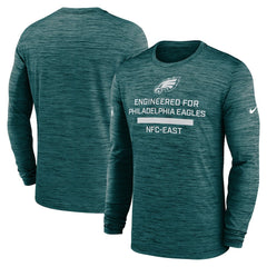Philadelphia Eagles Sideline Velocity Performance Long Sleeve T-Shirt - Midnight Green outlet