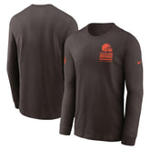 Cleveland Browns Sideline Dri-FIT Long Sleeve T-Shirt - Brown online