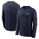 Seattle Seahawks Sideline Dri-FIT Long Sleeve T-Shirt - College Navy on sale