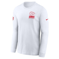 Kansas City Chiefs Sideline Dri-FIT Long Sleeve T-Shirt - White online