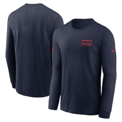 New England Patriots Sideline Dri-FIT Long Sleeve T-Shirt - Navy discount