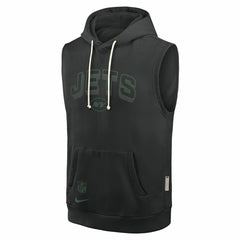 New York Jets Sideline Standard Issue Dri-FIT Sleeveless Hoodie - Black discount