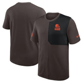 Cleveland Browns Sideline UV Dri-Fit Coach Shirt - Brown outlet
