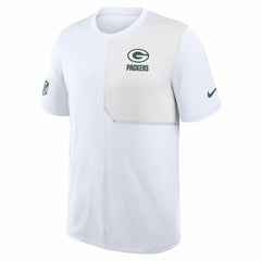 Green Bay Packers Sideline UV Dri-Fit Coach Shirt - White for sale