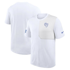 Los Angeles Rams Sideline UV Dri-Fit Coach Shirt - White for sale