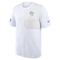 Los Angeles Rams Sideline UV Dri-Fit Coach Shirt - White for sale