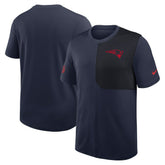 New England Patriots Sideline UV Dri-Fit Coach Shirt - Navy sale