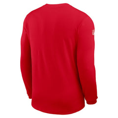 Kansas City Chiefs Sideline Coach UV Dri-FIT Long Sleeve Shirt - Red online