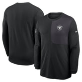 Las Vegas Raiders Sideline Coach UV Dri-FIT Long Sleeve Shirt - Black for sale