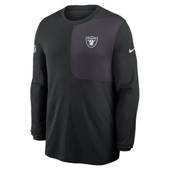 Las Vegas Raiders Sideline Coach UV Dri-FIT Long Sleeve Shirt - Black for sale