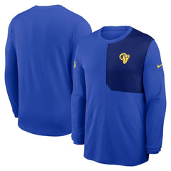 Los Angeles Rams Sideline Coach UV Dri-FIT Long Sleeve Shirt - Royal for sale