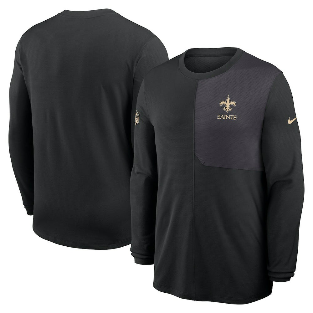 New Orleans Saints Sideline Coach UV Dri-FIT Long Sleeve Shirt - Black on sale
