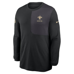 New Orleans Saints Sideline Coach UV Dri-FIT Long Sleeve Shirt - Black on sale
