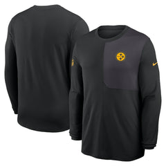 Pittsburgh Steelers Sideline Coach UV Dri-FIT Long Sleeve Shirt - Black for sale