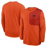 Cincinnati Bengals Sideline Coach UV Dri-FIT Long Sleeve Shirt - Orange for sale