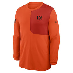 Cincinnati Bengals Sideline Coach UV Dri-FIT Long Sleeve Shirt - Orange for sale