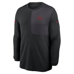 San Francisco 49ers Sideline Coach UV Dri-FIT Long Sleeve Shirt - Black discount