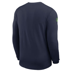 Seattle Seahawks Sideline Coach UV Dri-FIT Long Sleeve Shirt - College Navy sale
