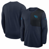 Tennessee Titans Sideline Coach UV Dri-FIT Long Sleeve Shirt - Navy cheap