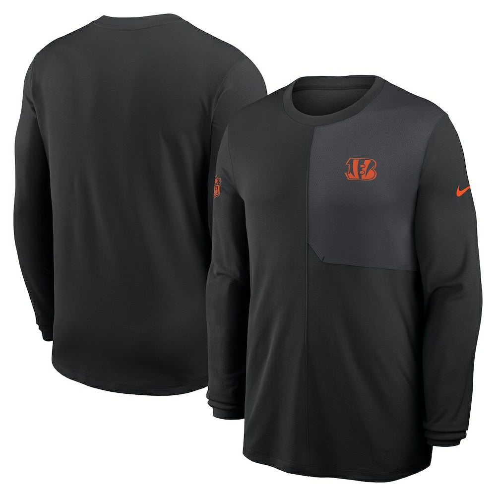 Cincinnati Bengals Sideline Coach UV Dri-FIT Long Sleeve Shirt - Black sale