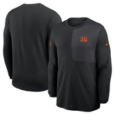 Cincinnati Bengals Sideline Coach UV Dri-FIT Long Sleeve Shirt - Black sale