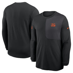 Cincinnati Bengals Sideline Coach UV Dri-FIT Long Sleeve Shirt - Black sale