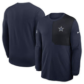 Dallas Cowboys Sideline Coach UV Dri-FIT Long Sleeve Shirt - Navy sale
