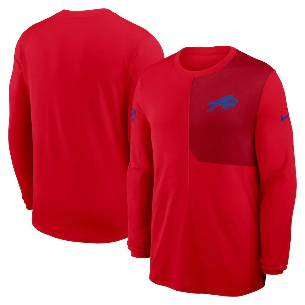 Buffalo Bills Sideline Coach UV Dri-FIT Long Sleeve Shirt - Red online