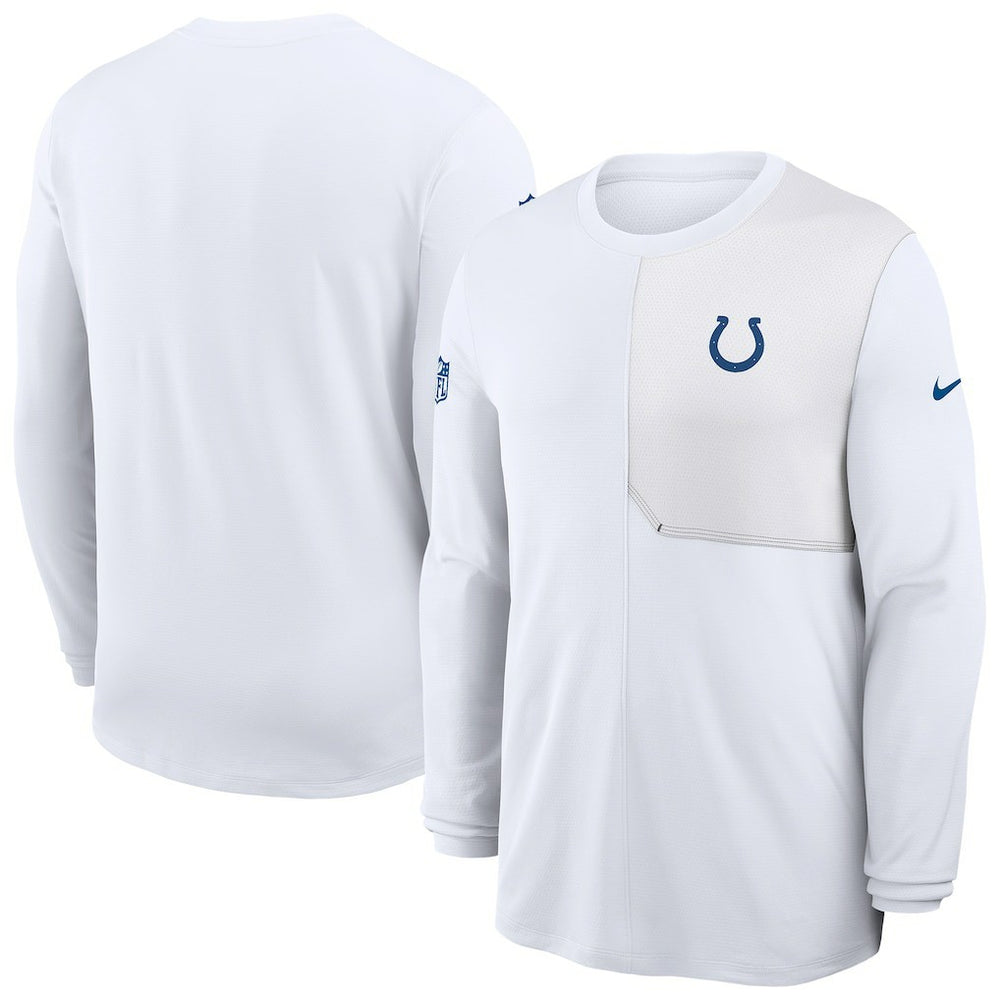 Indianapolis Colts Sideline Coach UV Dri-FIT Long Sleeve Shirt - White outlet