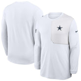 Dallas Cowboys Sideline Coach UV Dri-FIT Long Sleeve Shirt - White outlet