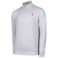 Boston Red Sox Sublime Tri-Blend Quarter-Zip Jacket Gray