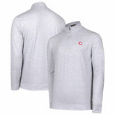 Cincinnati Reds Sublime Tri-Blend Quarter-Zip Jacket Gray