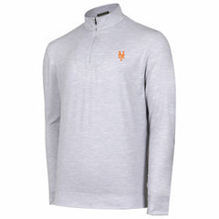 New York Mets Sublime Tri-Blend Quarter-Zip Jacket Gray
