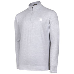 New York Yankees Sublime Tri-Blend Quarter-Zip Jacket Gray
