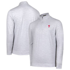 Philadelphia Phillies Sublime Tri-Blend Quarter-Zip Jacket Gray