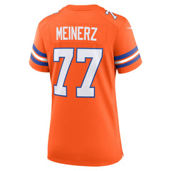 Quinn Meinerz Denver Broncos Women's Mile High Collection 1977 Throwback Player Game Jersey - Orange online