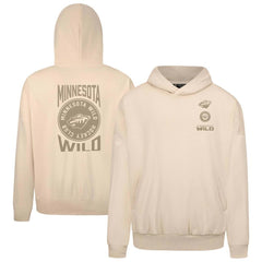 Minnesota Wild Levelwear Contact Stamp Pullover Hoodie - Cream Hoodies