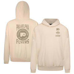 Philadelphia Flyers Levelwear Contact Stamp Pullover Hoodie - Cream Hoodies