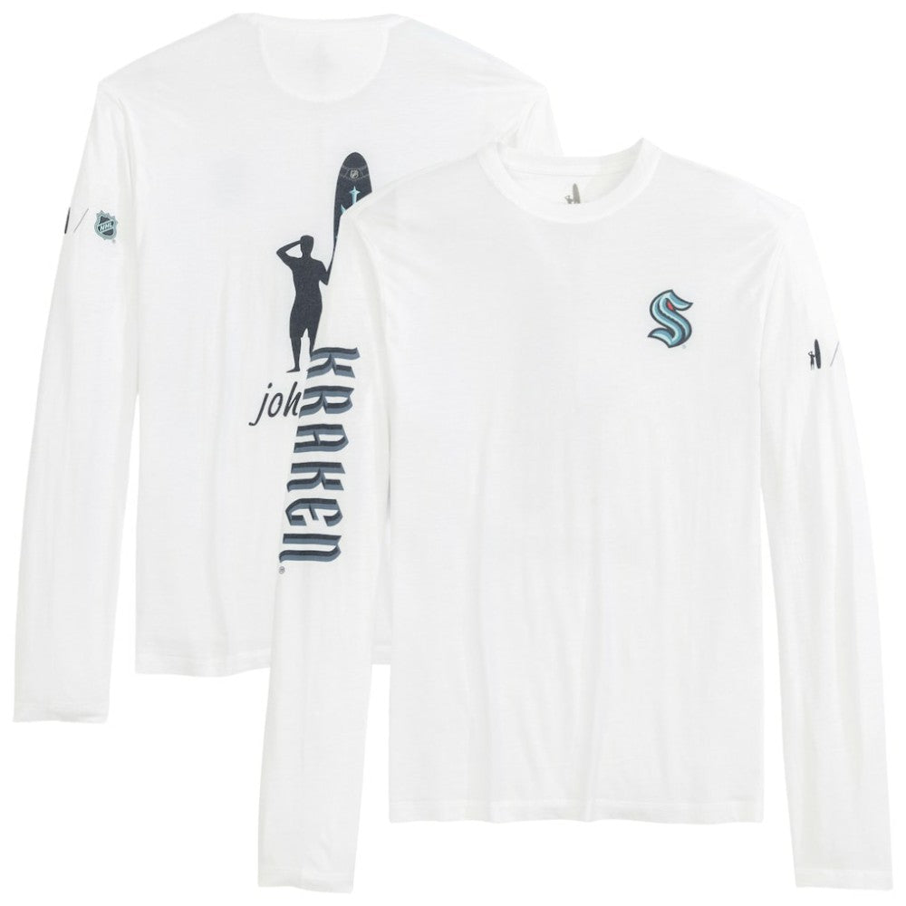 Seattle Kraken johnnie-O Adam Long Sleeve T-Shirt - White T-shirts