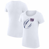 New York Giants G-III 4Her by Carl Banks Women's Super-Slim Fit Lightweight Subtle Football T-Shirt - White online
