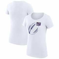 New York Giants G-III 4Her by Carl Banks Women's Super-Slim Fit Lightweight Subtle Football T-Shirt - White online