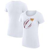Washington Commanders G-III 4Her by Carl Banks Women's Super-Slim Fit Lightweight Subtle Football T-Shirt - White sale