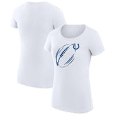 Indianapolis Colts G-III 4Her by Carl Banks Women's Super-Slim Fit Lightweight Subtle Football T-Shirt - White sale