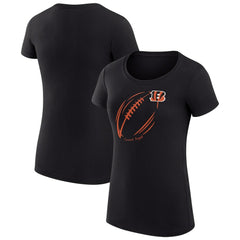 Cincinnati Bengals G-III 4Her by Carl Banks Women's Super-Slim Fit Lightweight Subtle Football T-Shirt - Black cheap