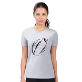 Houston Texans G-III 4Her by Carl Banks Women's Super-Slim Fit Lightweight Subtle Football T-Shirt - Heather Gray on sale