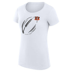 Cincinnati Bengals G-III 4Her by Carl Banks Women's Super-Slim Fit Lightweight Subtle Football T-Shirt - White on sale