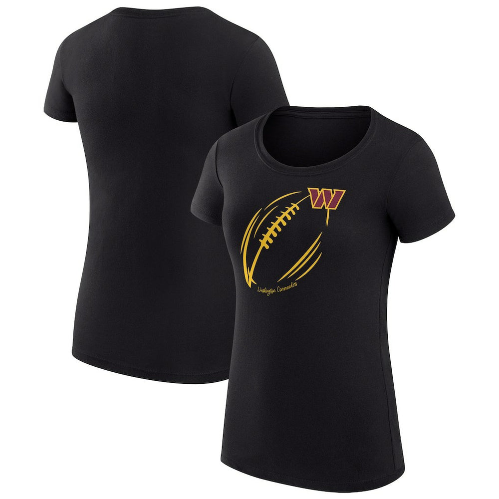 Washington Commanders G-III 4Her by Carl Banks Women's Super-Slim Fit Lightweight Subtle Football T-Shirt - Black online