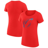 Buffalo Bills G-III 4Her by Carl Banks Women's Super-Slim Fit Lightweight Subtle Football T-Shirt - Red cheap
