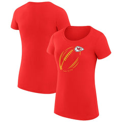 Kansas City Chiefs G-III 4Her by Carl Banks Women's Super-Slim Fit Lightweight Subtle Football T-Shirt - Red sale