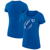 Indianapolis Colts G-III 4Her by Carl Banks Women's Super-Slim Fit Lightweight Subtle Football T-Shirt - Royal outlet
